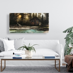 Toile 24 x 48 - Cabane dans le bois