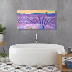 Canvas 24 x 48 - Landscape of a field of lavender