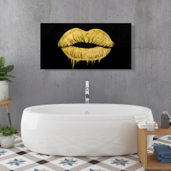Toile 24 x 48 - Lèvres dorées