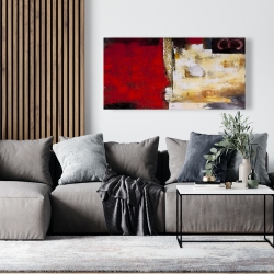 Toile 24 x 48 - Oeuvre abstraite avec chiffres