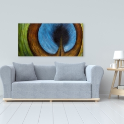 Canvas 24 x 48 - Peacock feather center