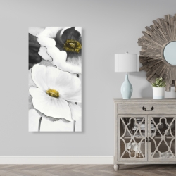 Toile 24 x 48 - Assortiments de fleurs blanches