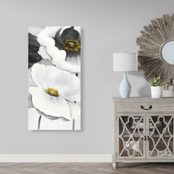 Canvas 24 x 48 - Assorted white flowers