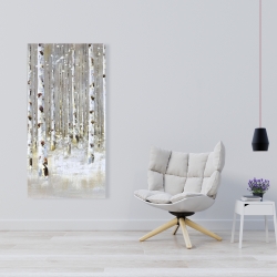 Canvas 24 x 48 - Birch forest by winter