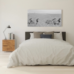 Toile 24 x 48 - Zèbres dans la savane
