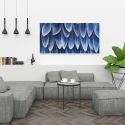 Toile 24 x 48 - Plumage bleu