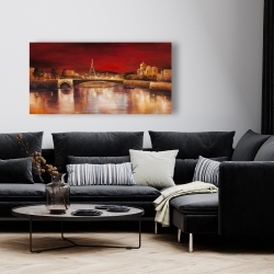 Canvas 24 x 48 - Paris by red dawn