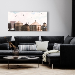 Canvas 24 x 48 - Water towers