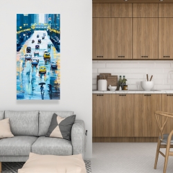 Canvas 24 x 48 - Rainy streets of new york