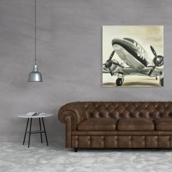 Canvas 36 x 36 - Vintage airplane