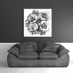 Toile 36 x 36 - Ensemble de roses abstraites