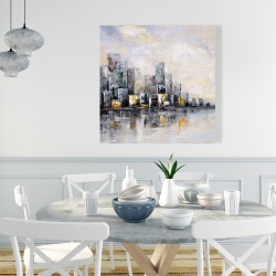 Canvas 36 x 36 - Abstract cityscape in the morning