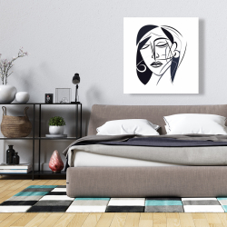 Canvas 36 x 36 - Abstract face