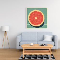 Toile 36 x 36 - Pamplemousse