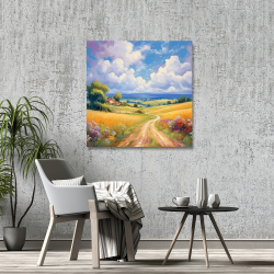 Toile 36 x 36 - Petite maison campagnarde
