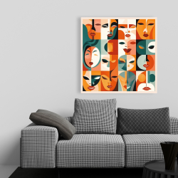 Toile 36 x 36 - Les visages