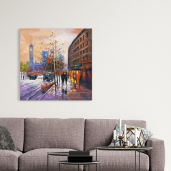 Toile 36 x 36 - Ville en automne