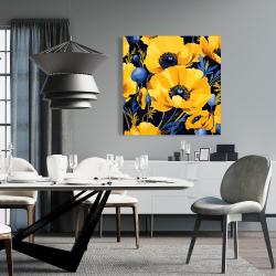 Toile 36 x 36 - Jaune et bleu