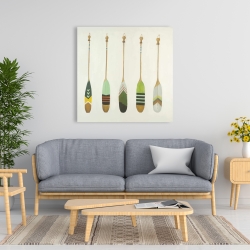 Canvas 36 x 36 - Colorful nautical oars