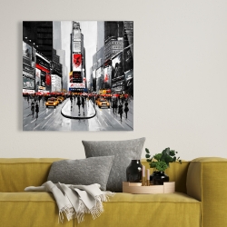 Canvas 36 x 36 - New york city busy street