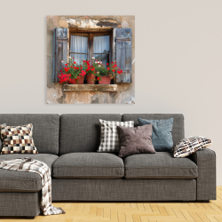 Canvas 36 x 36 - Flowers on the ledge