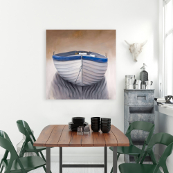 Toile 36 x 36 - Un canoë