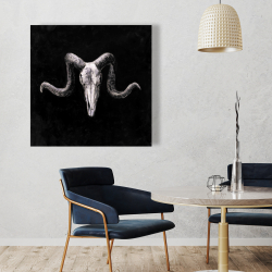 Toile 36 x 36 - Crâne squelettique de style grunge