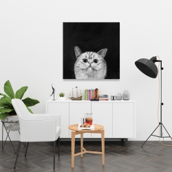 Canvas 36 x 36 - Watching cat