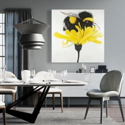 Canvas 36 x 36 - Bumblebee on a dandelion