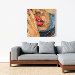 Toile 36 x 36 - Plan rapproché d'une bouche