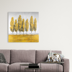 Canvas 36 x 36 - Abstract yellow trees