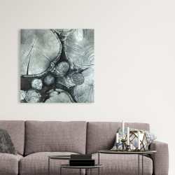 Canvas 36 x 36 - Textured wooden logs