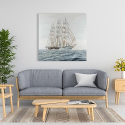 Canvas 36 x 36 - Ship by a cloudy day