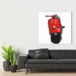 Toile 36 x 36 - Scooter italien rouge