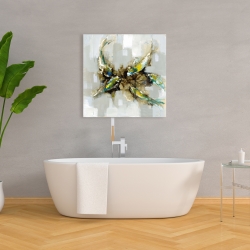 Toile 36 x 36 - Quatre poissons koi abstraits