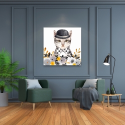 Canvas 36 x 36 - Chic cat