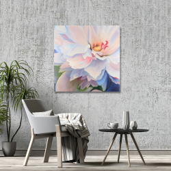 Toile 36 x 36 - Fleur aux teintes pastel