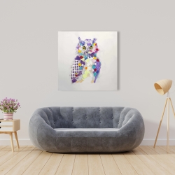 Canvas 36 x 36 - Textured abstract owl