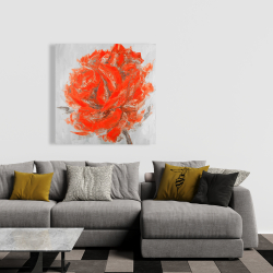 Toile 36 x 36 - Rose abstraite