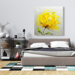 Canvas 36 x 36 - Yellow fluffy flower