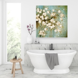 Canvas 36 x 36 - White cherry blossom