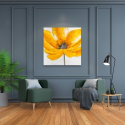 Toile 36 x 36 - Grosse fleur jaune