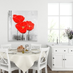 Canvas 36 x 36 - Three poppies
