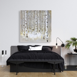 Canvas 36 x 36 - Birch forest by winter