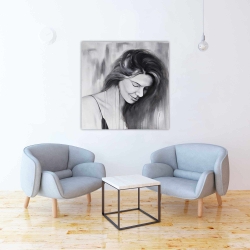 Toile 36 x 36 - Portrait de femme souriante