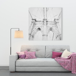 Canvas 36 x 36 - Brooklyn bridge sketch