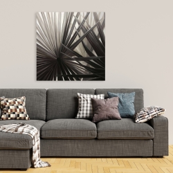 Canvas 36 x 36 - Grayscale tropical plants