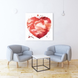 Toile 36 x 36 - Grand coeur