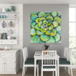 Toile 36 x 36 - Succulent à l'aquarelle