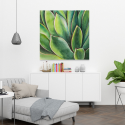 Toile 36 x 36 - Plante d'agave à l'aquarelle